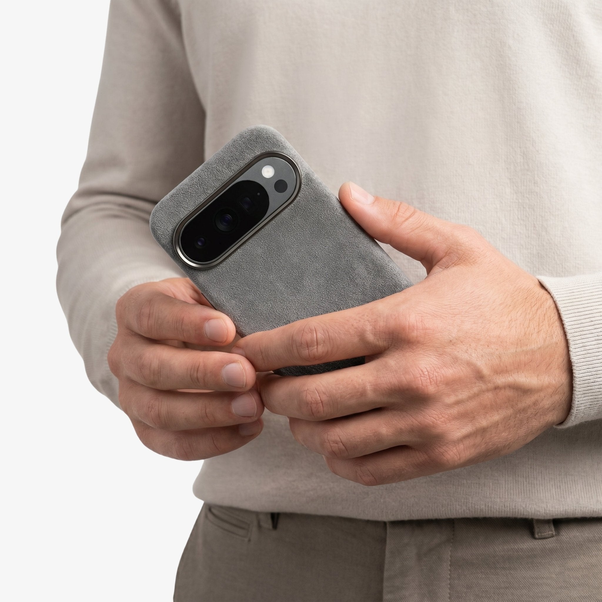 Google Pixel 10 - Alcantara Case - Nardo Gray - Alcanside