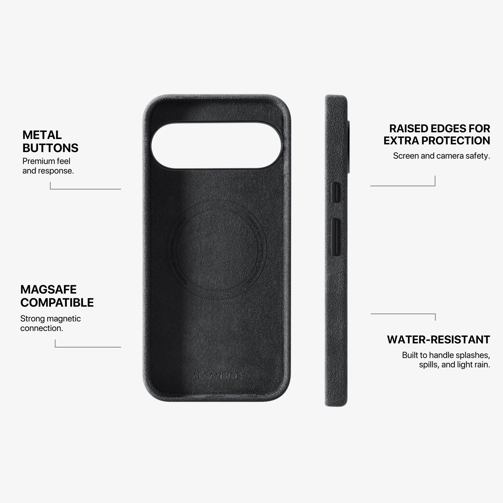 Google Pixel 10 - Alcantara Case - Space Grey - Alcanside