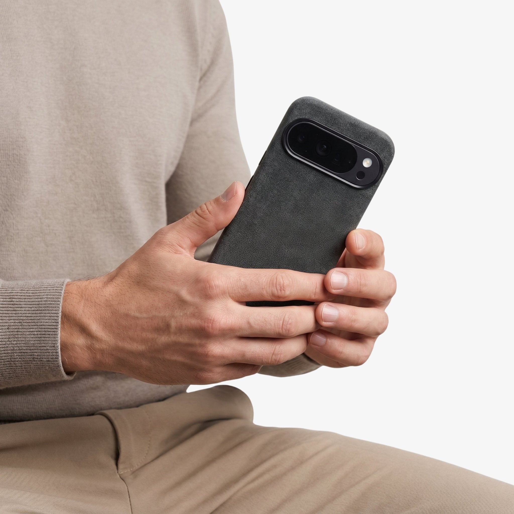 Google Pixel 10 - Alcantara Case - Space Grey - Alcanside