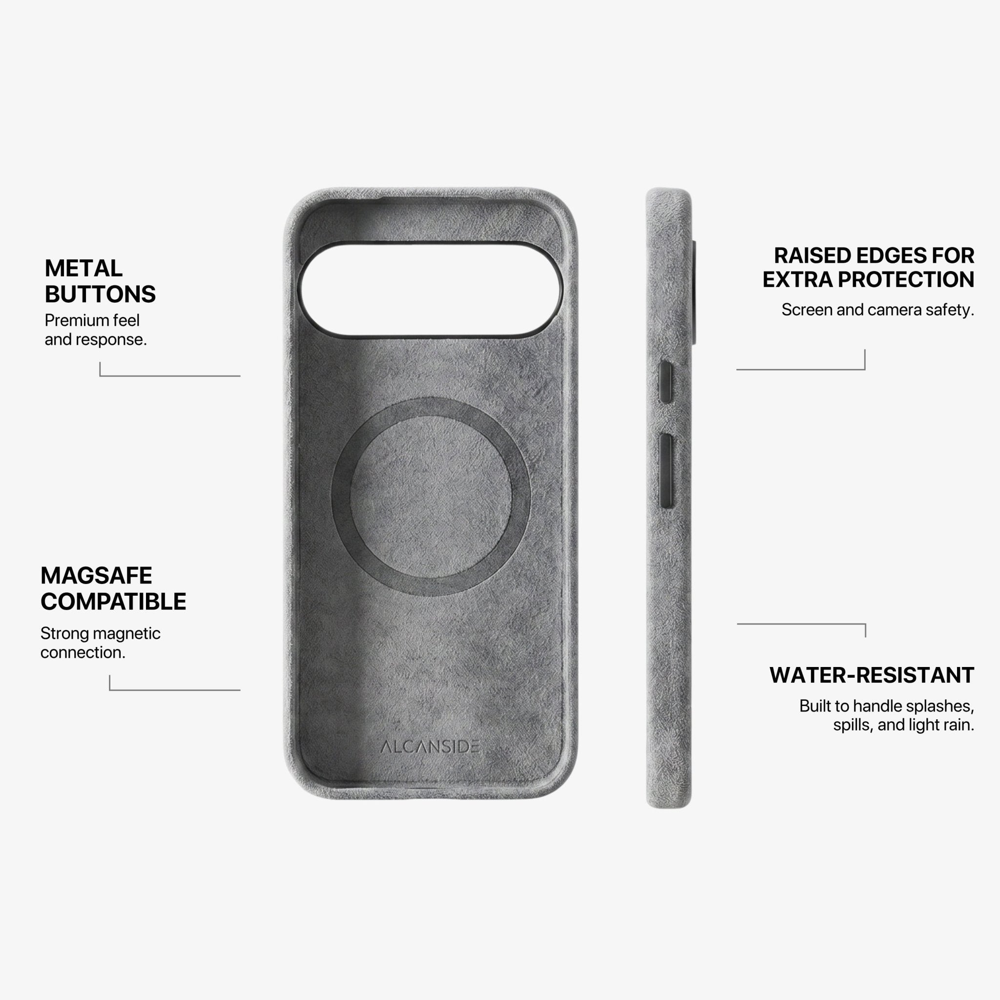Google Pixel 10 Pro XL - Alcantara Case - Nardo Gray - Alcanside
