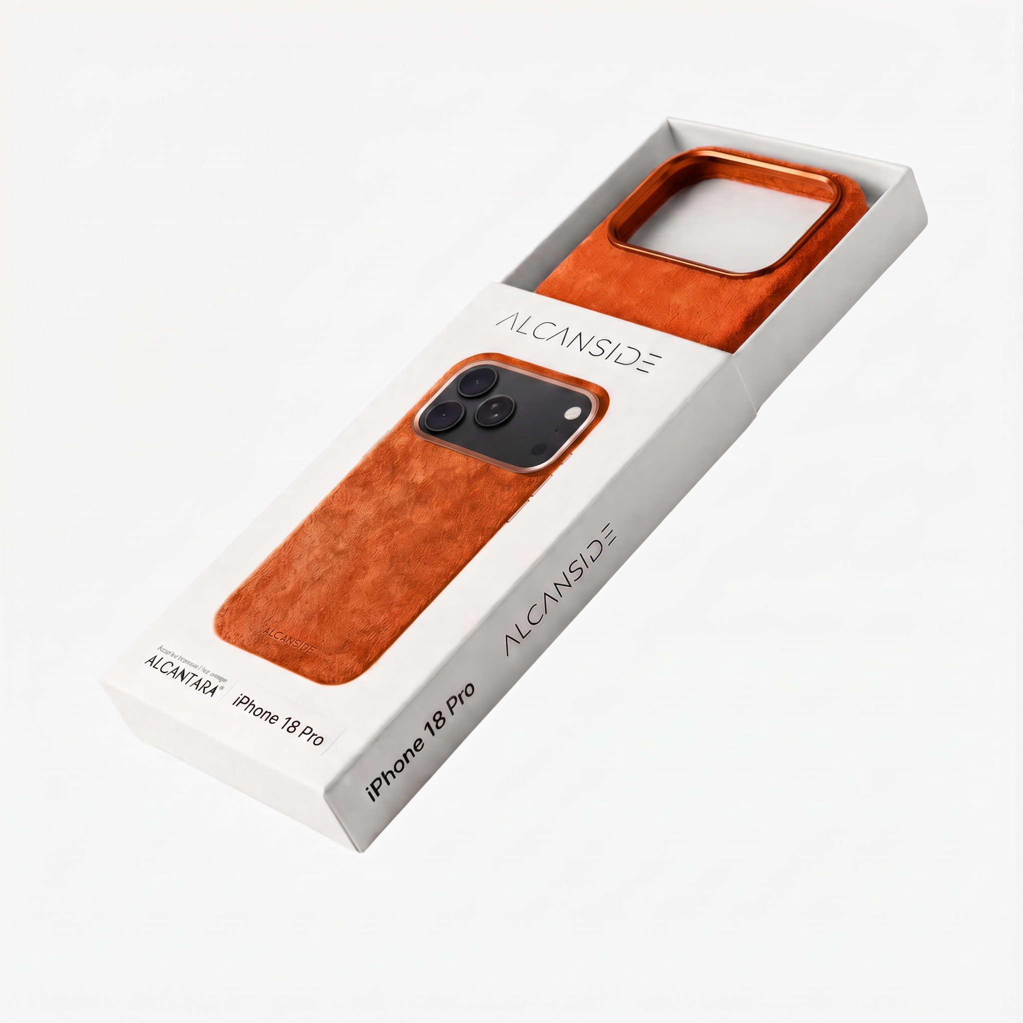 iPhone 18 Pro Alcantara case packaging