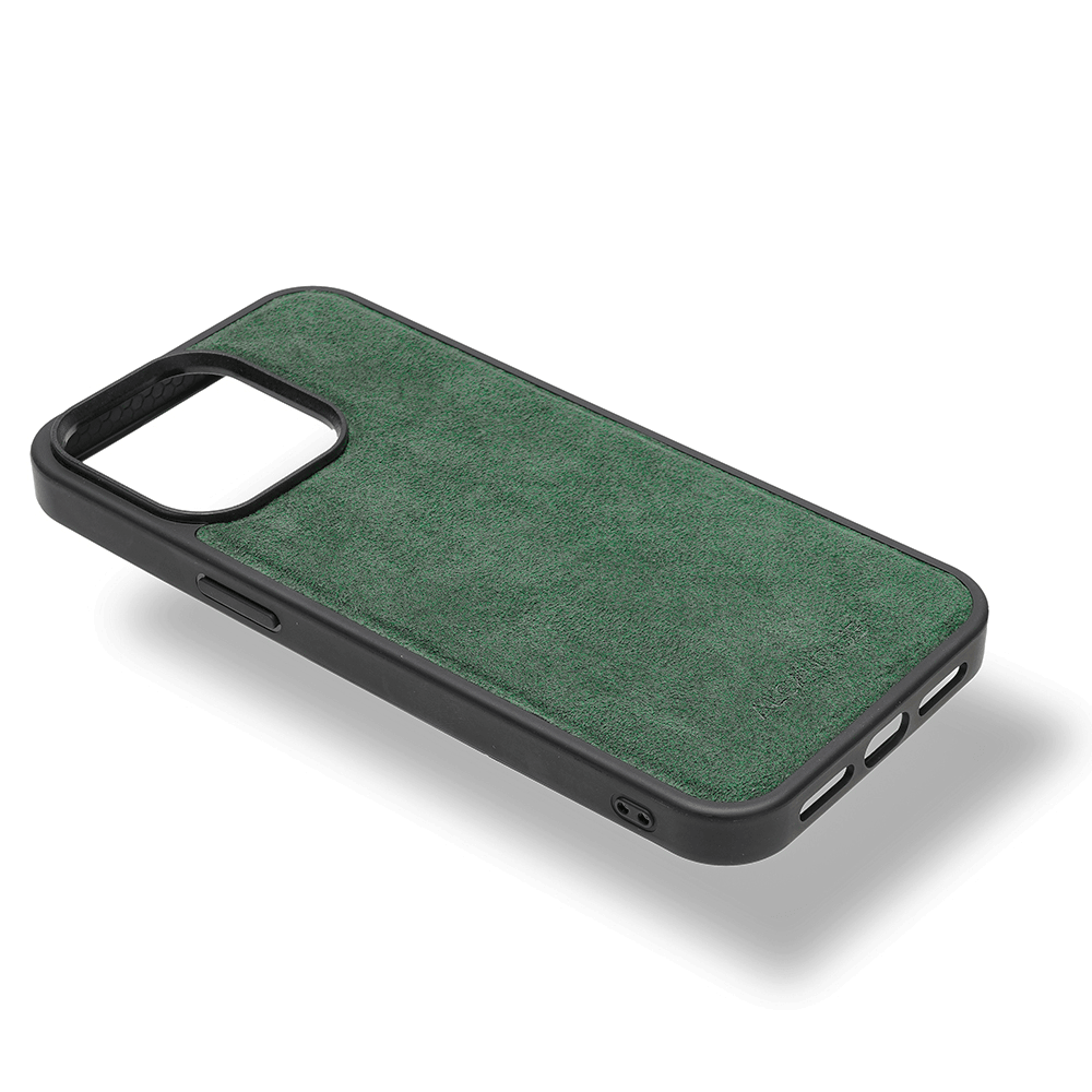 iPhone 15 Pro Max - Alcantara Case With MagSafe Magnet - Midnight Green - Alcanside