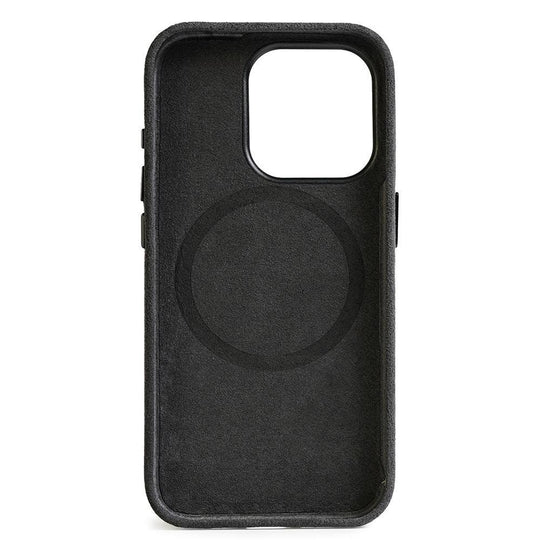 iPhone Alcantara Case + MagSafe Wallet - Space Grey - Alcanside