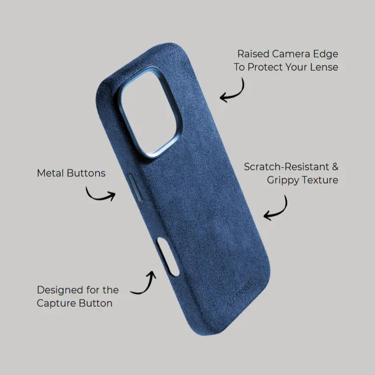iPhone 16 Pro - Alcantara Case - Ocean blue