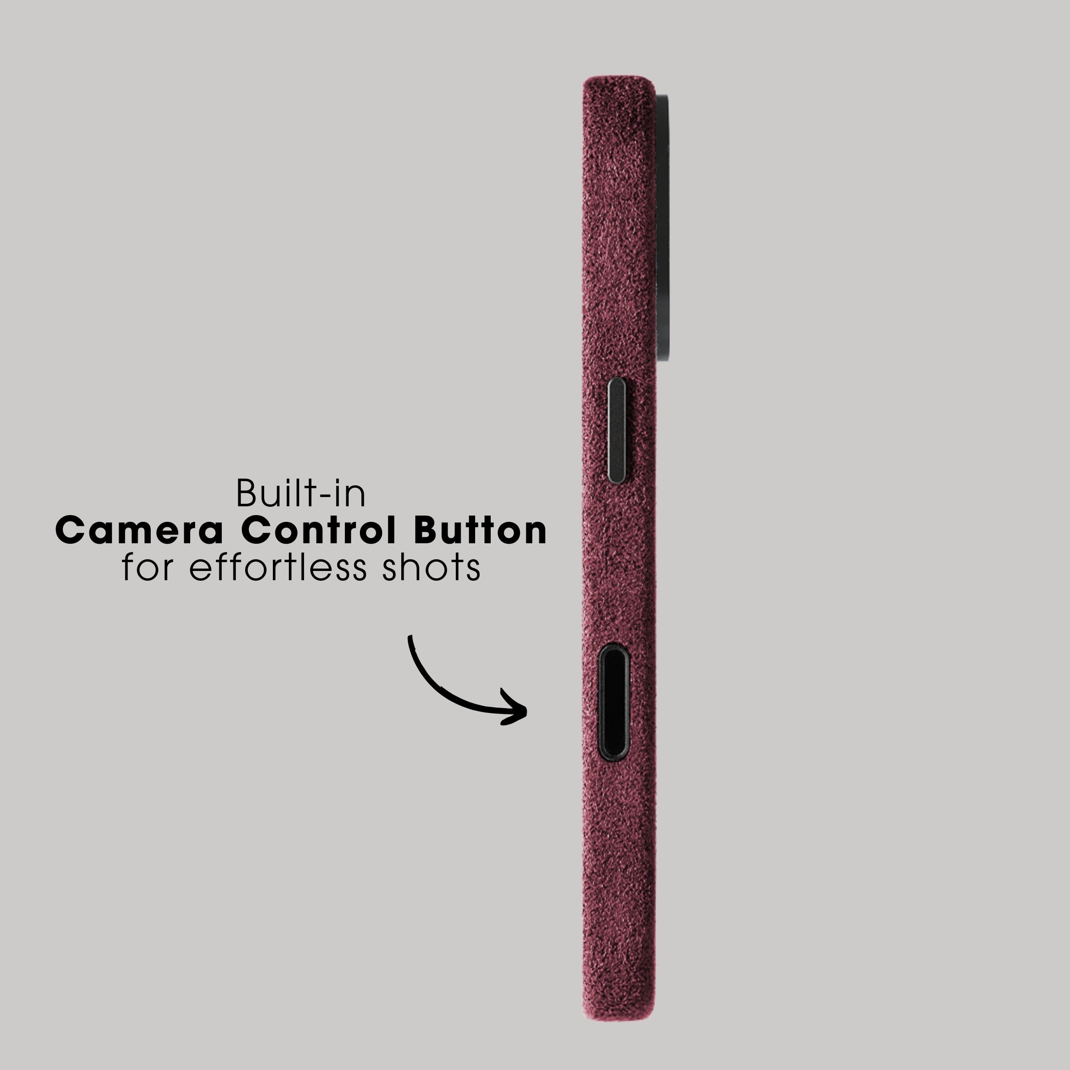 iPhone 17 - Alcantara Case - Wine Red