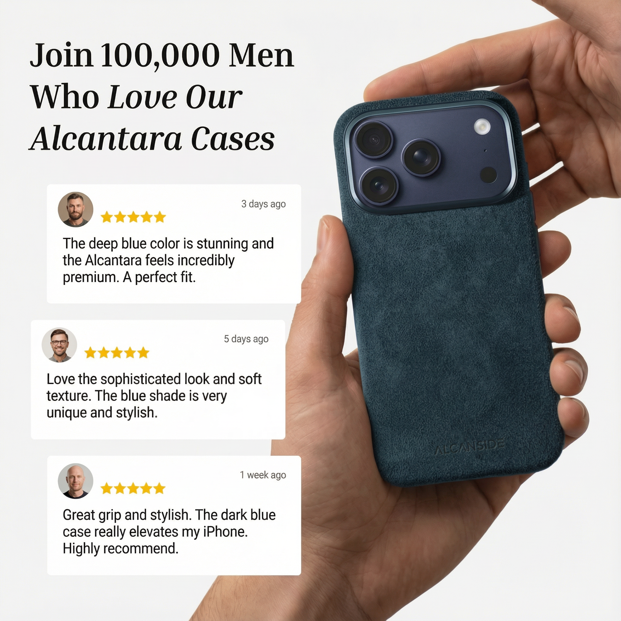 iPhone 17 Pro - Alcantara Case - Navy Blue
