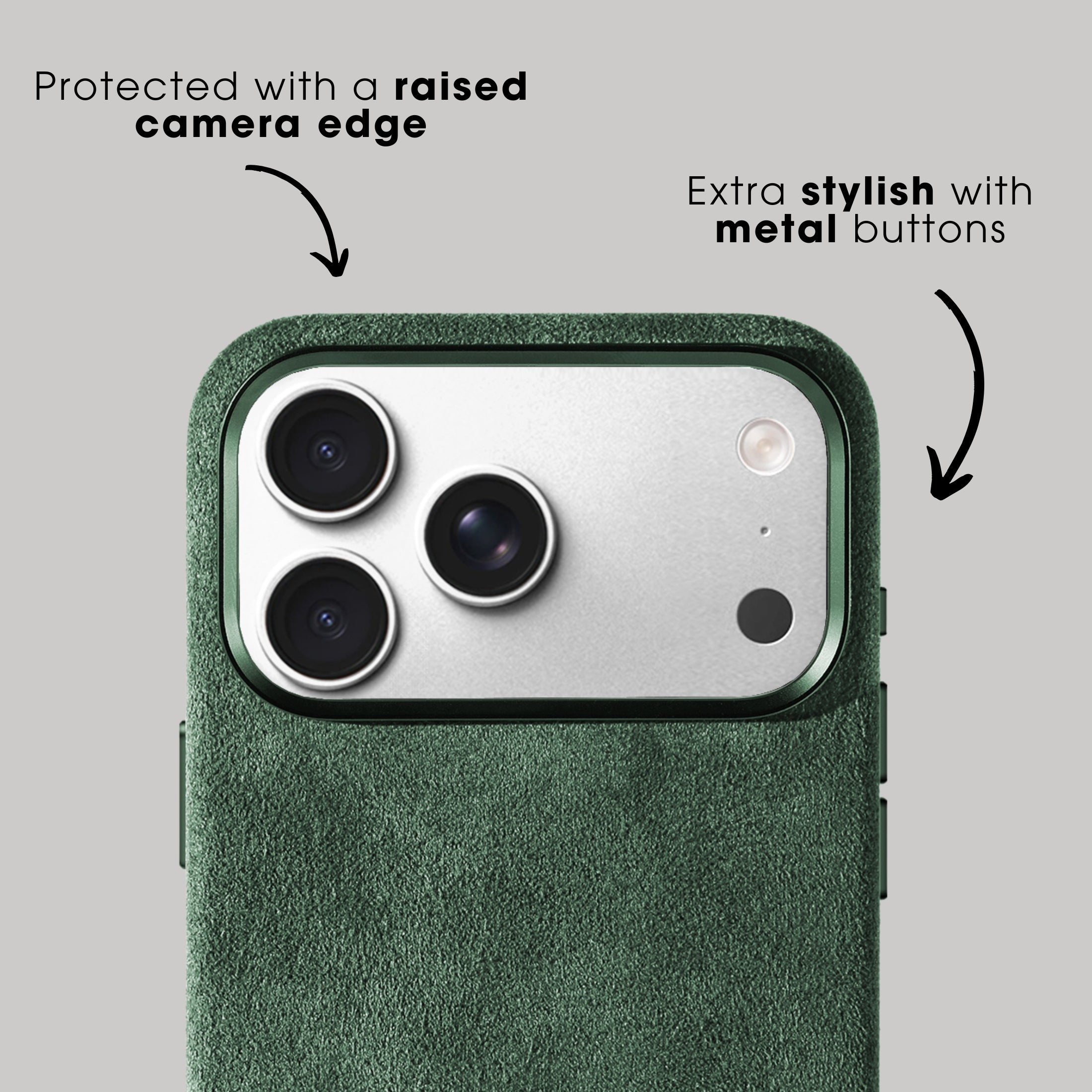 iPhone Alcantara Case - Midnight Green