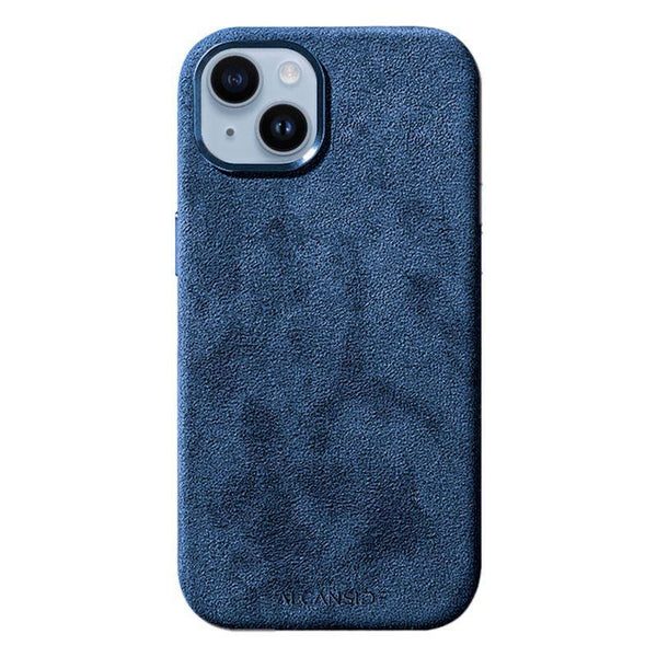 iPhone 15 - Alcantara Case - Ocean blue