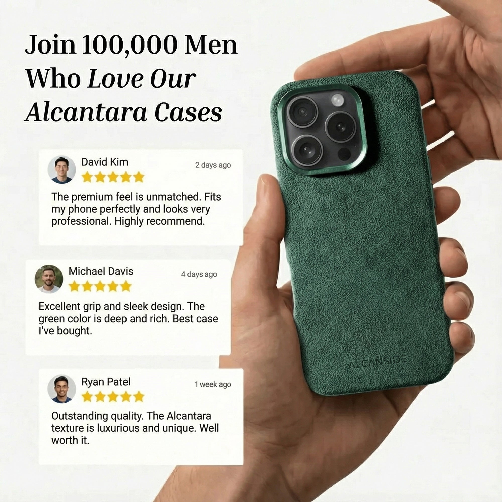 iPhone 16 Pro - Alcantara Case - Midnight Green - Alcanside