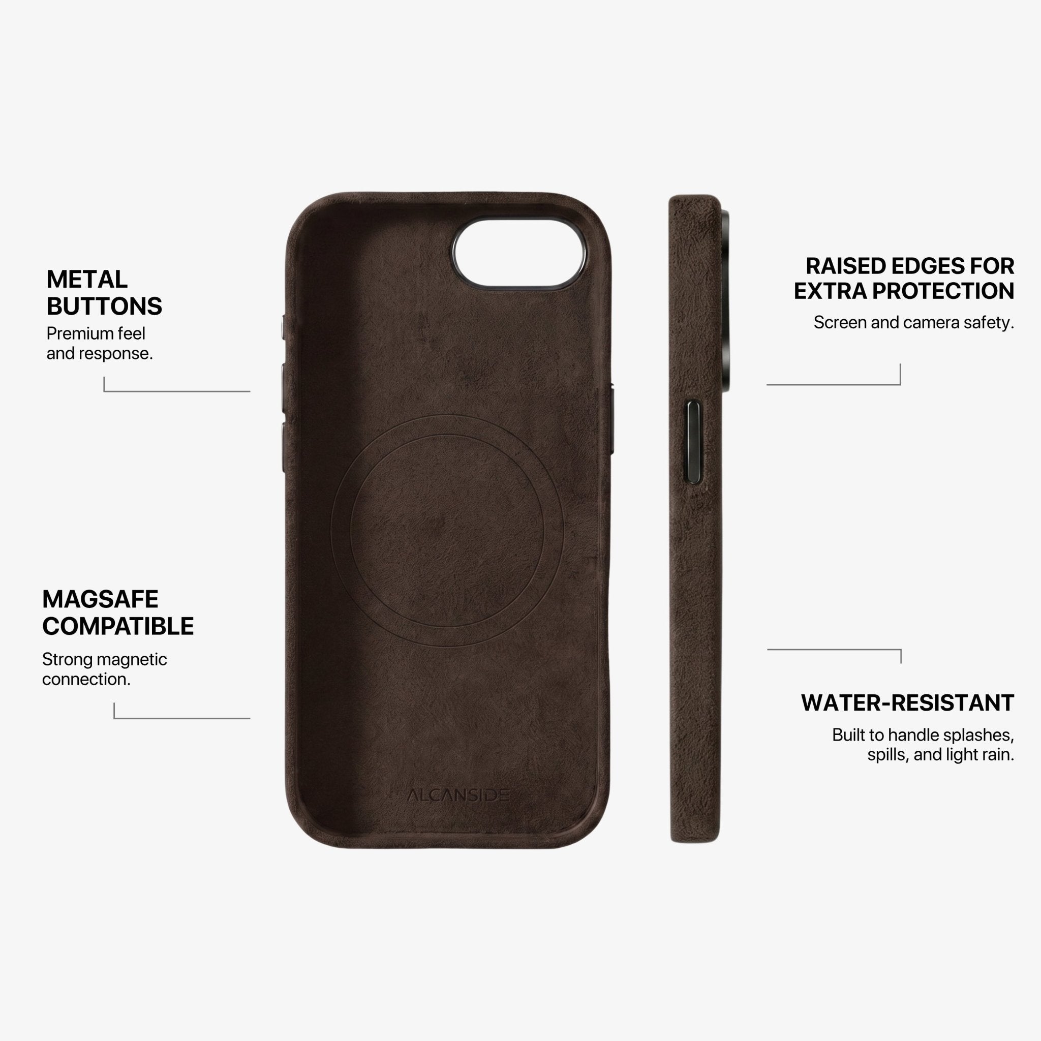 iPhone 16e - Alcantara Case - Chocolate Brown - Alcanside