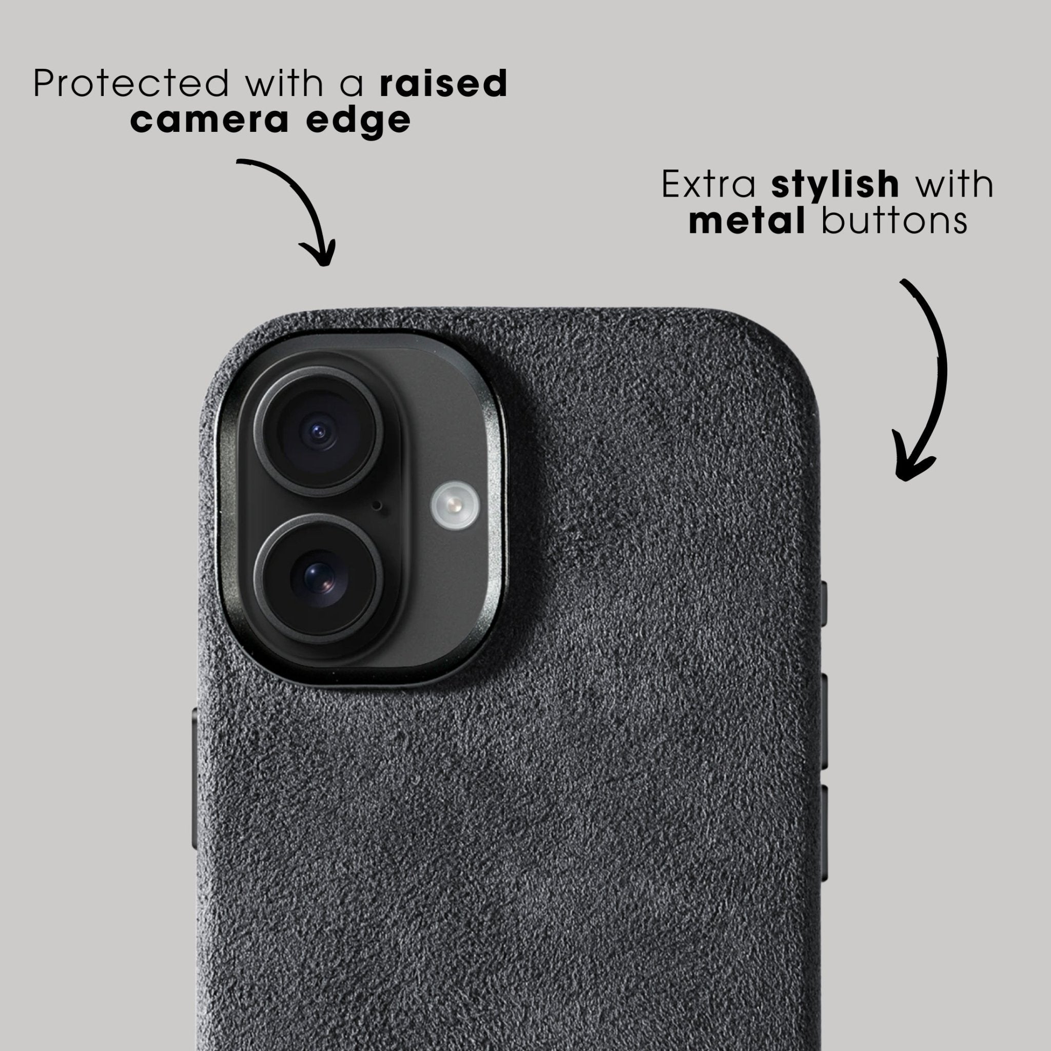 iPhone 17 - Alcantara Case - Space Grey - Alcanside