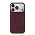 iPhone 17 Pro Max - Alcantara Back Cover - Wine Red - Alcanside