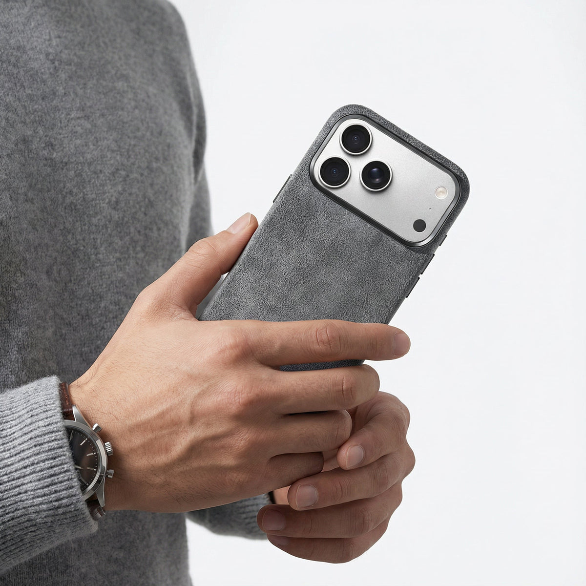 iPhone 17 Pro Max - Alcantara Case - Nardo Gray - Alcanside
