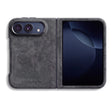 Space Grey Alcantara case for iPhone Duo, unfolded, back with the camera