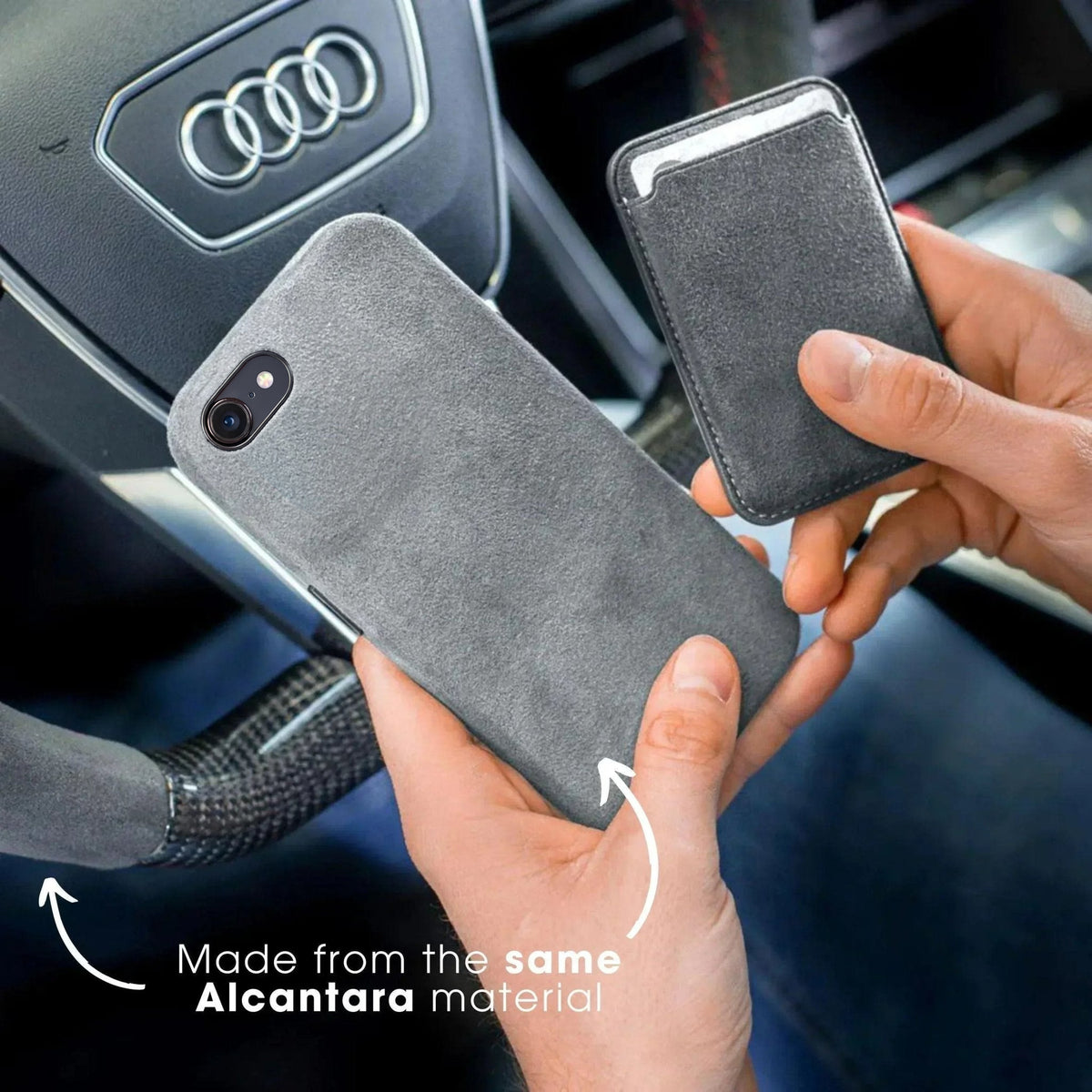 iPhone 16e - Alcantara Case - Nardo Gray - Alcanside