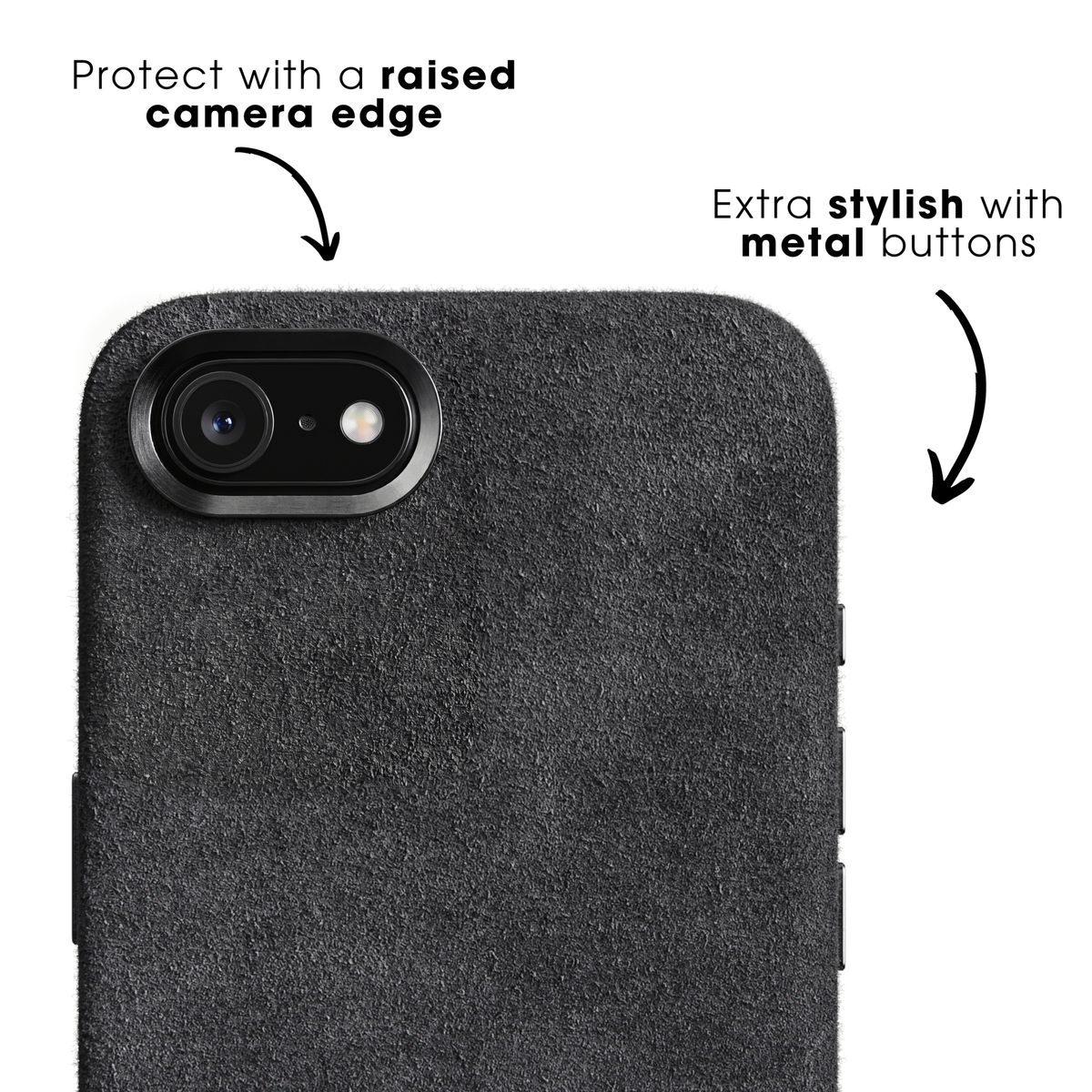iPhone 16e - Alcantara Case - Space Grey - Alcanside