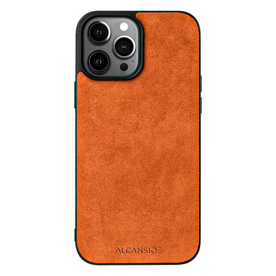 iPhone 12 Pro Max - Alcantara Back Cover - Orange - Alcanside
