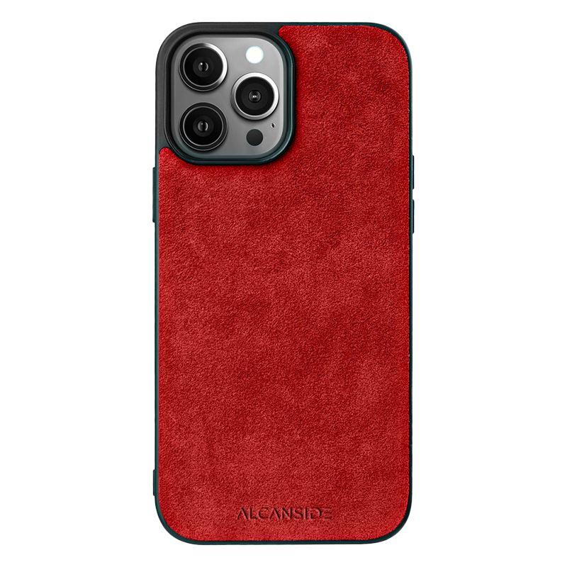 iPhone 13 Pro - Alcantara Back Cover - Red - Alcanside