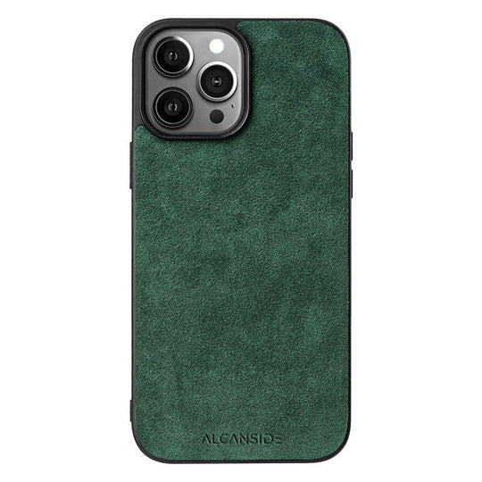 iPhone 13 Pro Max - Alcantara Back Cover - Midnight Green - Alcanside