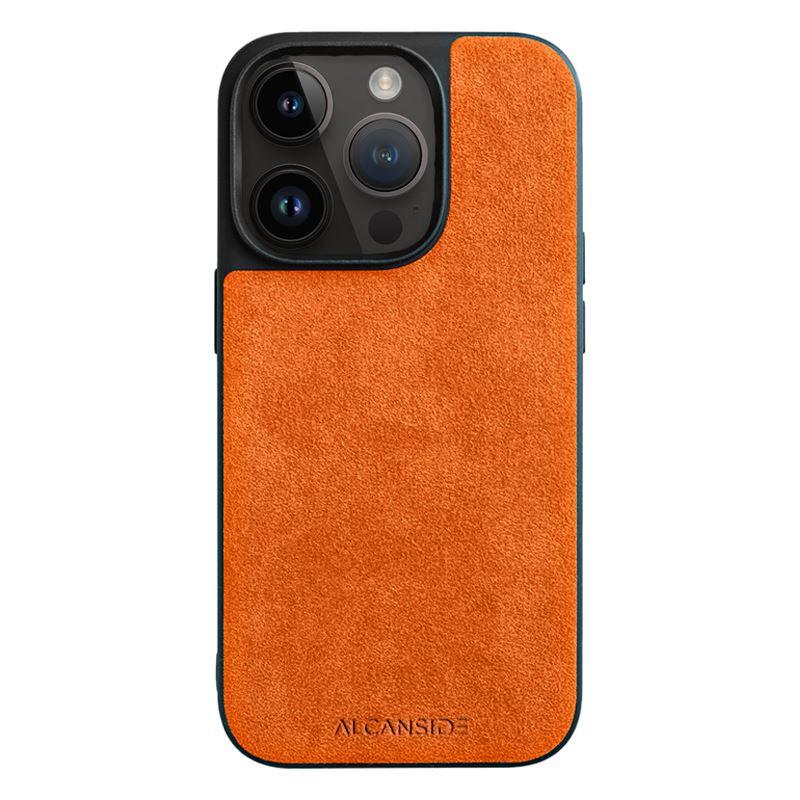 iPhone 14 Pro Max - Alcantara Back Cover - Orange - Alcanside
